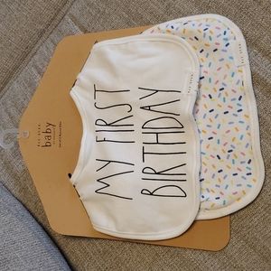5 for $15 item! NWT My First Birthday bib 2-pack